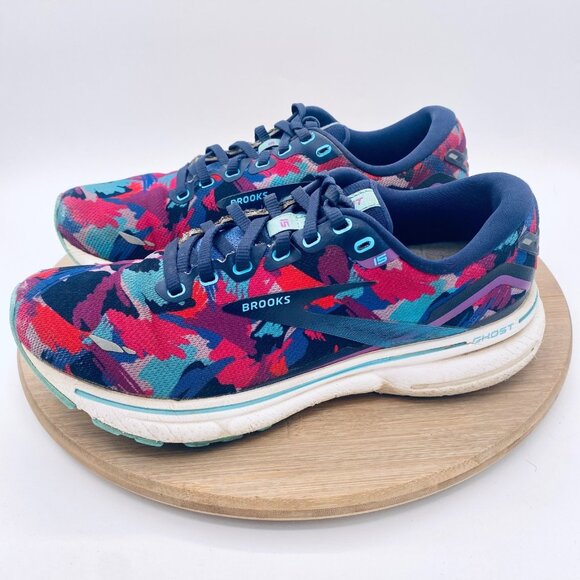 Brooks Ghost 15 Running Shoes Womens 8 Blue Mesh Trainers Sneakers - Picture 6 of 15
